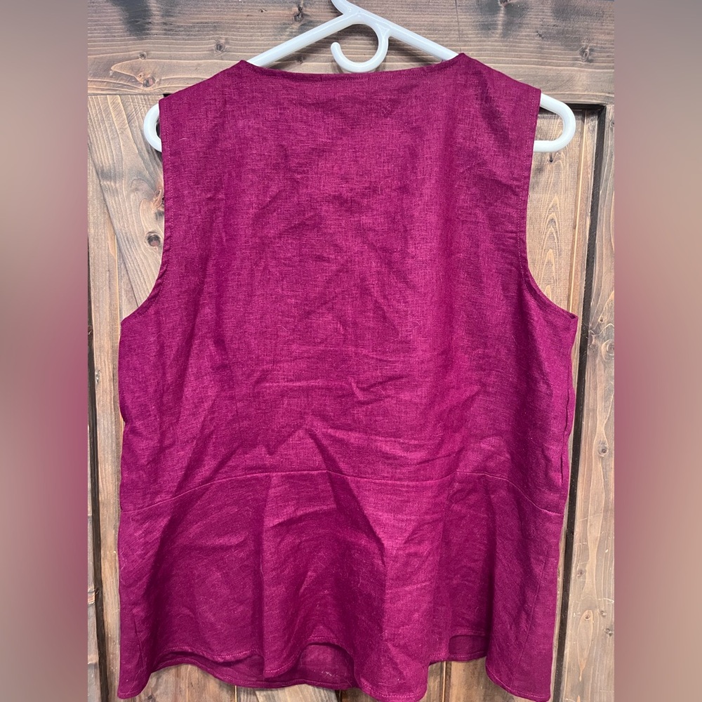 Women's Button Down Vest Top - Picture 5 of 5